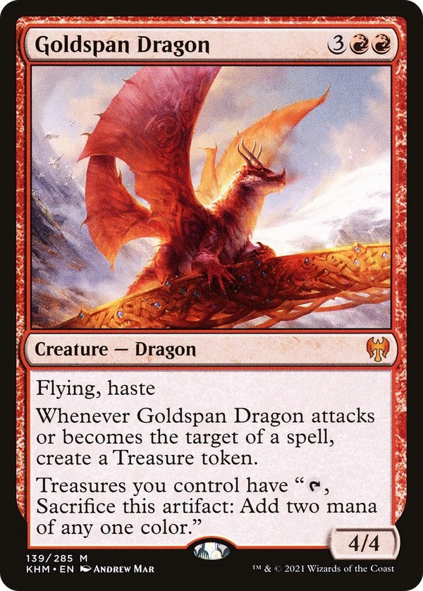 Magic: The Gathering — Goldspan Dragon, Kaldheim 139.