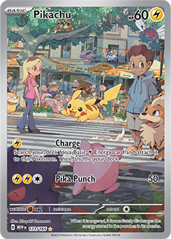 Pokémon — Pikachu, Scarlet & Violet—151 illustration rare 173/165, displayed in the center.